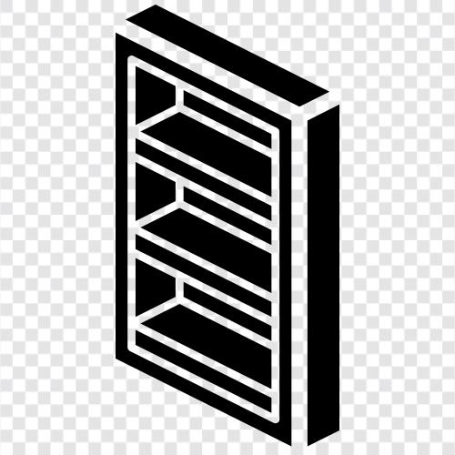 bookshelf, library, fiction, nonfiction icon svg