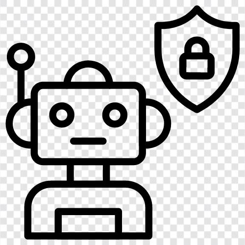 Bot Sicherheit, Bot Schutz, Bot Antivirus, Bot Malware symbol
