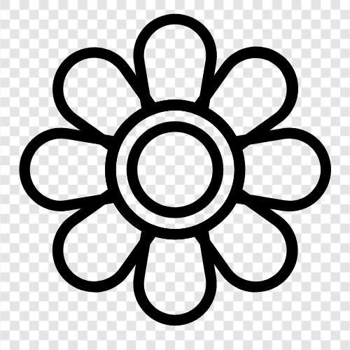 Blumenstrauß, Blüte, Farben, Gartenarbeit symbol