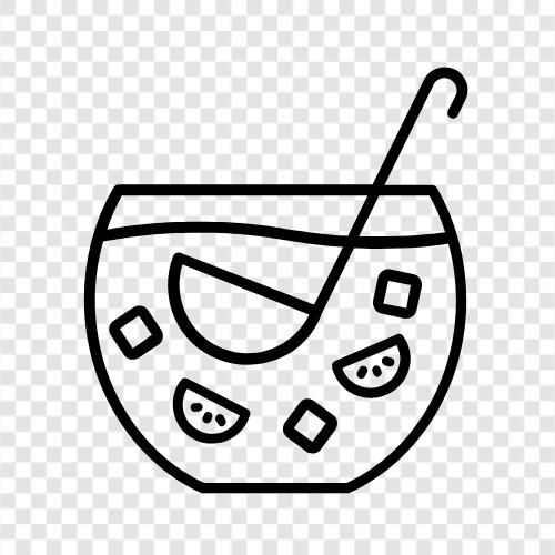 bowl, drink, refreshment, party icon svg