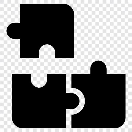 brainteasers, jigsaw puzzles, brain training, mental puzzles icon svg