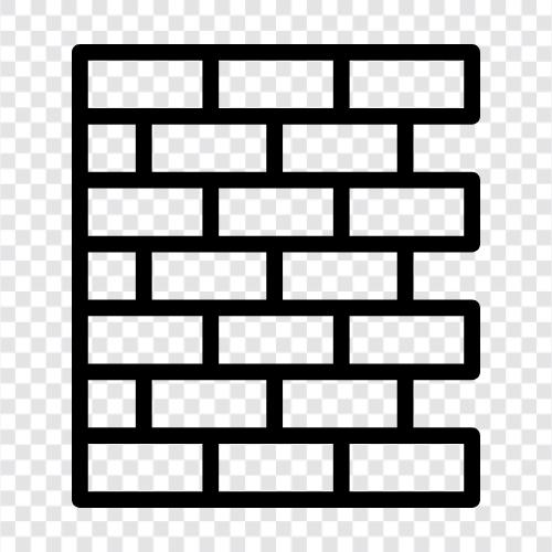 bricks, mortar, stucco, tiles icon svg