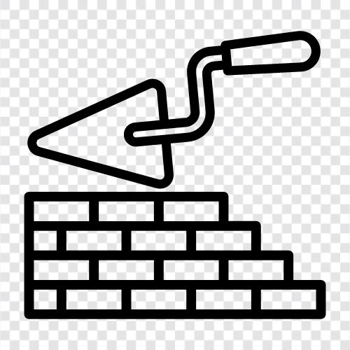 bricks, masonry, mortaring, wall construction icon svg