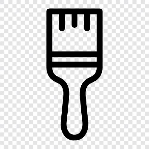 bristles, paint, canvas, Brush icon svg