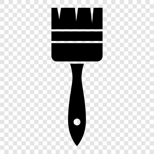 bristles, paintbrush, paint, art icon svg