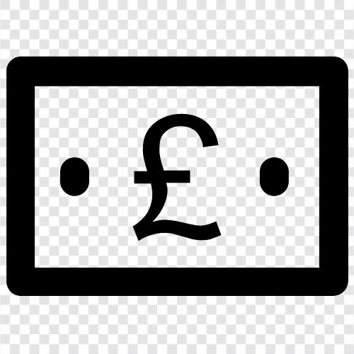 British Pound Note, Banknote, Currency, Paper Money icon svg