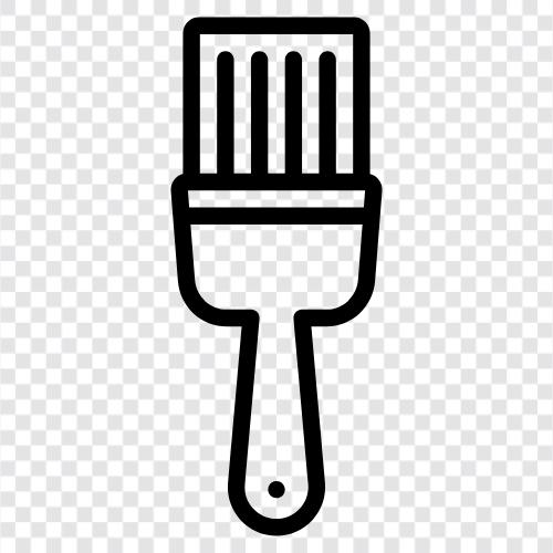 brush, paint, canvas, bristles icon svg