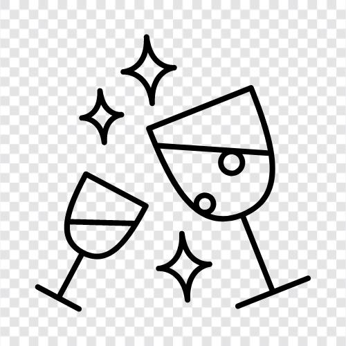 bubbly, sparkling wine, effervescent, effervescent wine icon svg