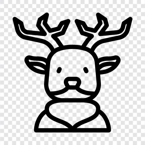 buck, antler, animal, hunting icon svg