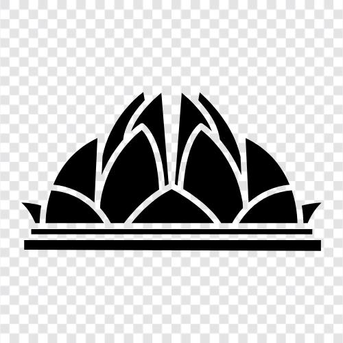 Budizm, hindizm, Hindistan, lotus tapınağı ikon svg