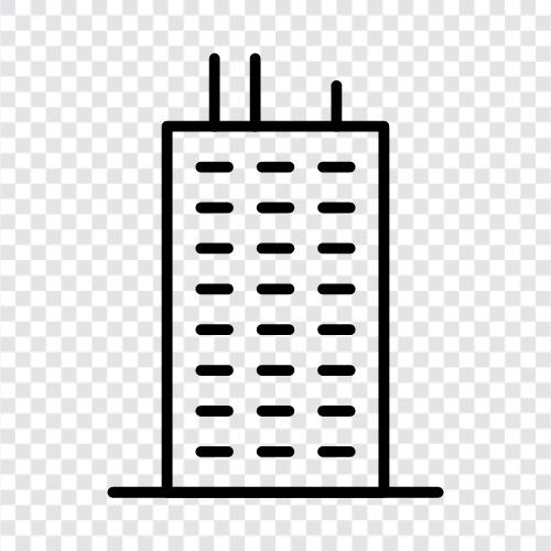 building, height, architecture, Skyscraper icon svg