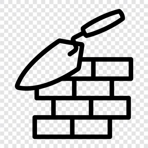 built in wall, exterior wall, exterior brick wall, wall icon svg