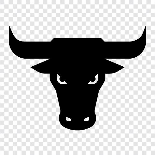 bull, head, horns, animal icon svg