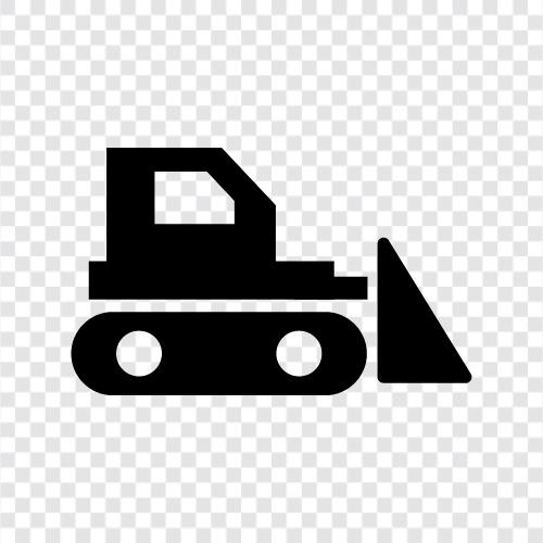 bulldozer, construction equipment, earthmoving equipment icon svg