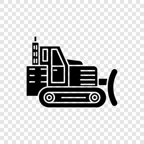 bulldozer, construction equipment, heavy equipment, excavation icon svg