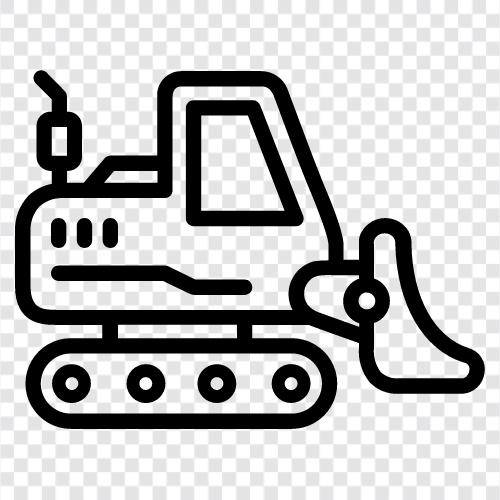 bulldozer, construction, heavy equipment, construction machinery icon svg