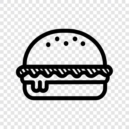 buns, beef, cheese, chicken icon svg