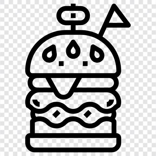 Burger, Gıda, Recipes, Hamburger ikon svg
