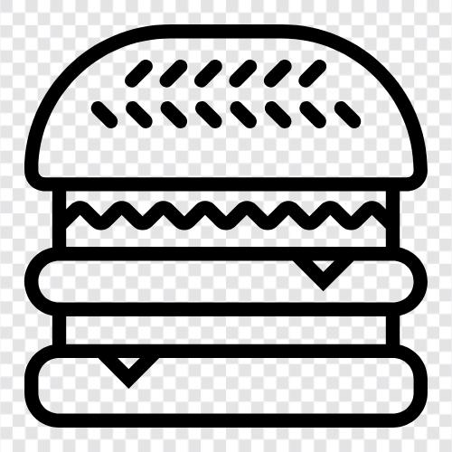 Burger, Rindfleisch, Huhn, Käse symbol