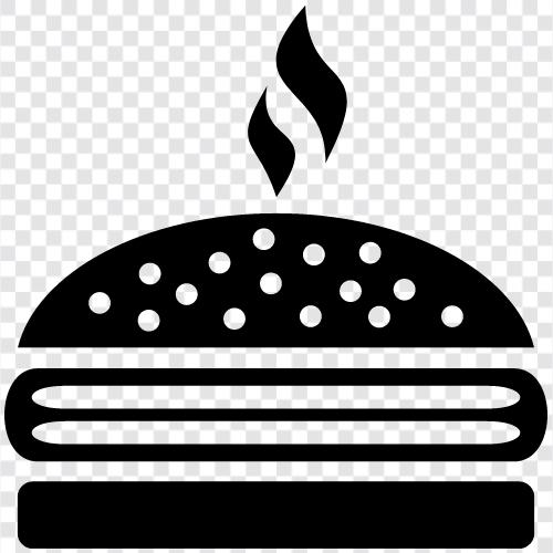 burger, beef, halburger ikon svg