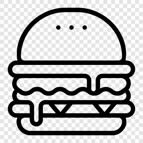 Burger, Grill, Essen, Menü symbol