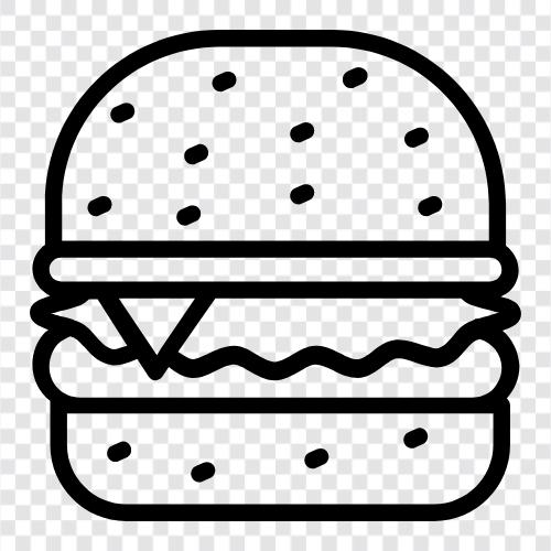 burger, hamburger, biber burger, tavuk burger ikon svg