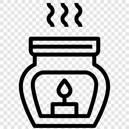 burning, fragrance, wax, wick icon svg