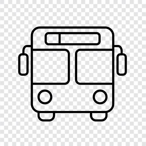 Busfahrplan, Bushaltestelle, Buslinie, Bus symbol