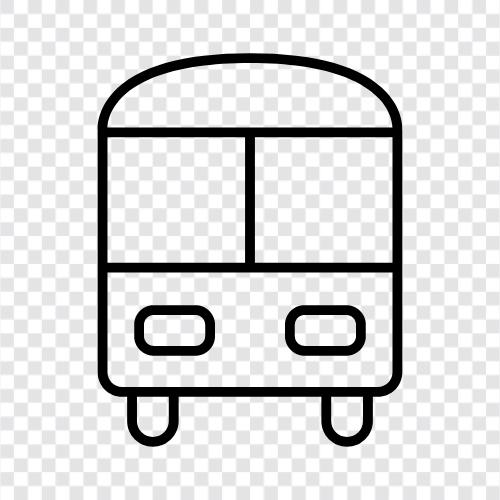 Bushaltestelle, Buslinie, Busfahrplan, Bus symbol