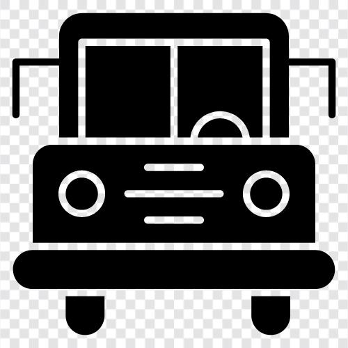 Bushaltestelle, Buslinie, Busfahrplan, Bus symbol