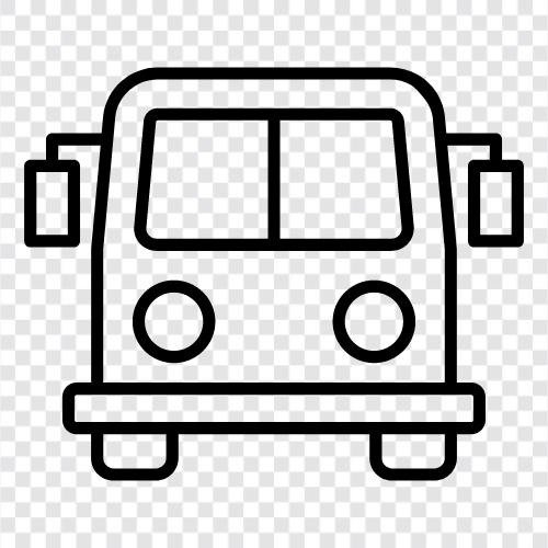 Bushaltestelle, Buslinie, Busfahrplan, Bus symbol