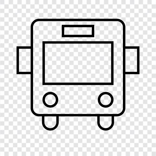 bus stop, bus route, bus timetable, bus stop map icon svg