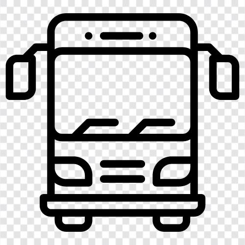 Bus, Bushaltestelle, Transit symbol