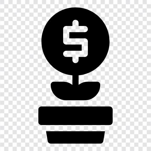 Geschäft, Einkommen, Einnahmen, Geld symbol