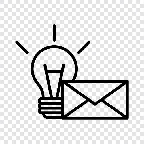 business idea, marketing idea, idea mail icon svg
