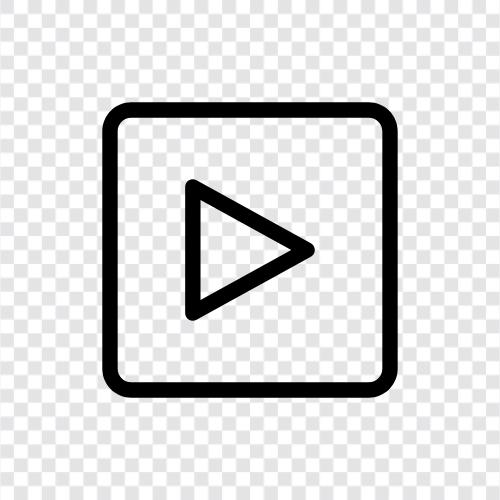 button, play, video, medya ikon svg