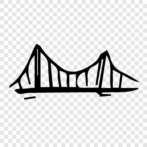 cable suspension bridge, cablestayed bridge, cable bridge icon svg