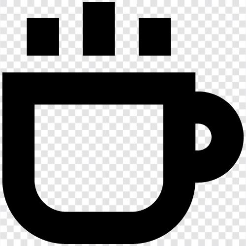 Koffein, Kaffeebohnen, Kaffeemühlen, Kaffeemaschinen symbol