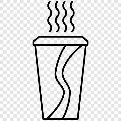 Koffein, schwarz, Kaffeebohnen, Kaffeekanne symbol