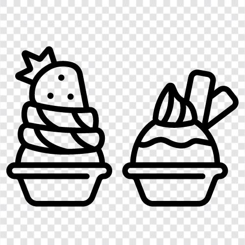 Kuchen, Frost, Schokolade, Vanille symbol