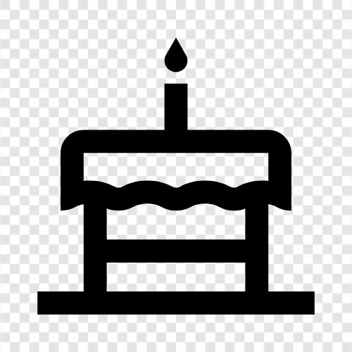 kek, doğum günü, tatlı, yıldönümü ikon svg
