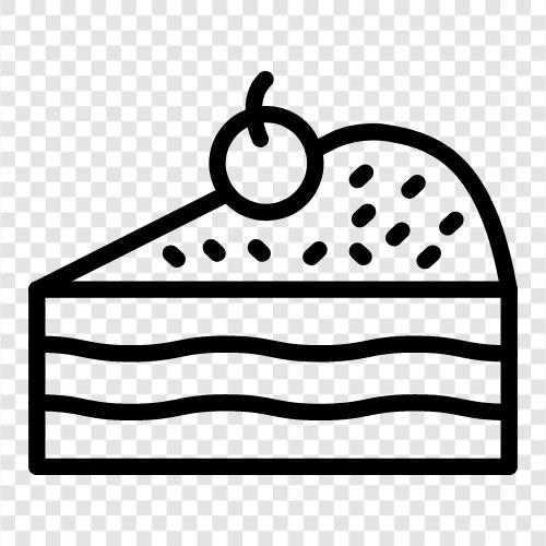 Kuchenscheibe, Kuchenscheiben, Kuchenstück symbol