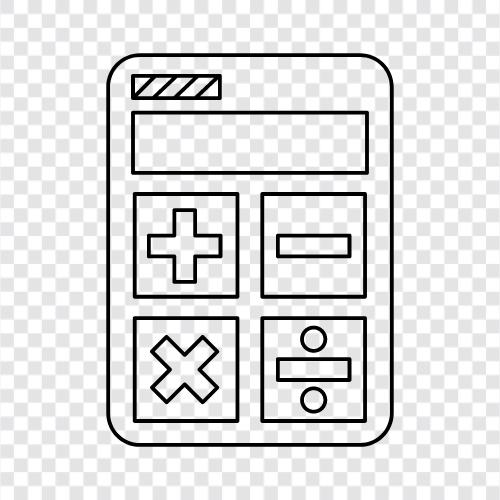 calculator app, calculator software, calculator maths, calculator trigonometry icon svg