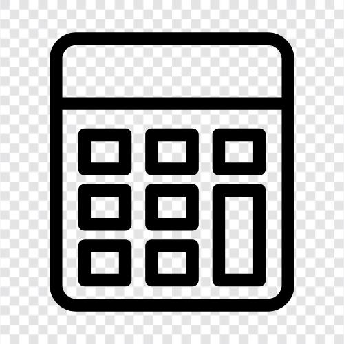 калькуляторные приложения, калькулятор для школы, калькулятор для работы, калькулятор для математики Значок svg