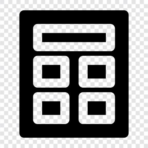 calculator for, math, mathematical, operations icon svg