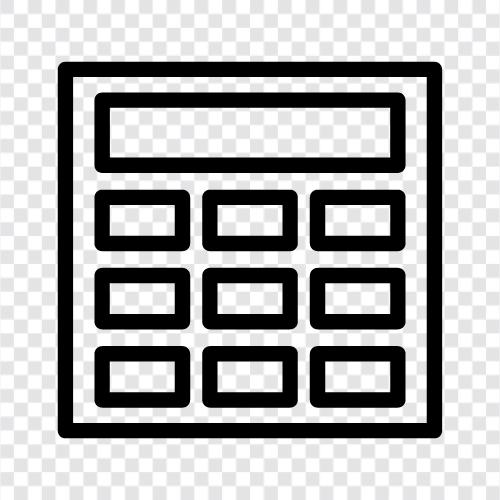 calculator software, calculator app, calculators, elementary school calculator Значок svg