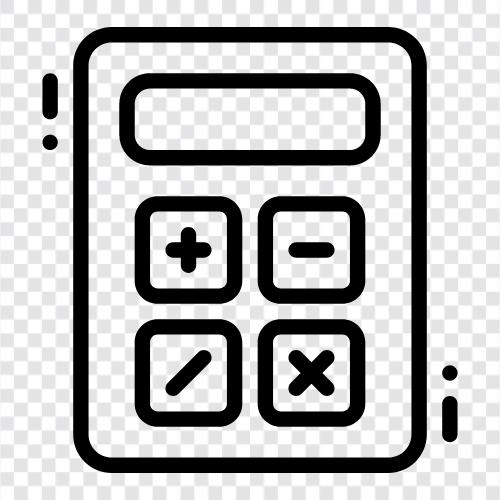calculator software, add, subtract, multiply icon svg