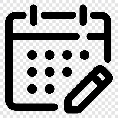 calendar app, calendar software, planner, todo list icon svg