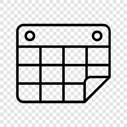 calendar app, online calendar, scheduling, todo list icon svg