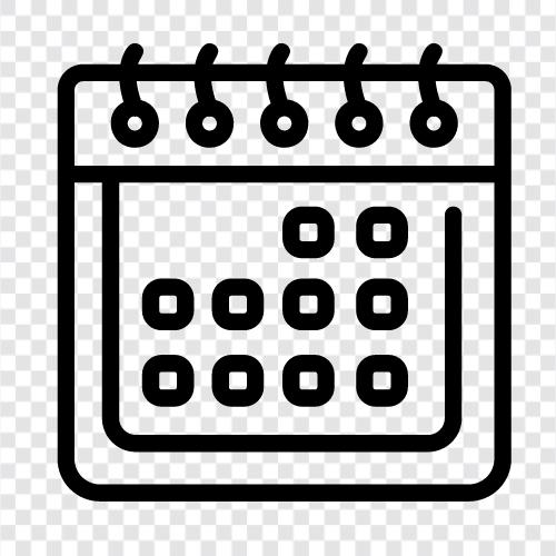 Kalender App, Terminplanung, Zeit, Tag symbol